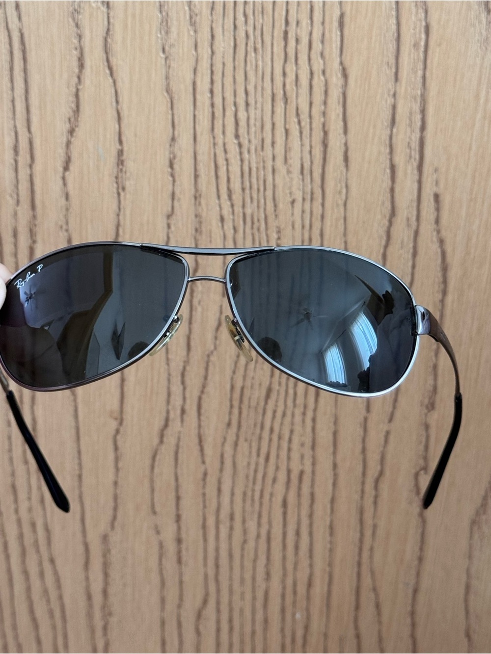 Ray-Ban UNISEX Black and Silver Aviator Sunglasses - Picture 2 of 7